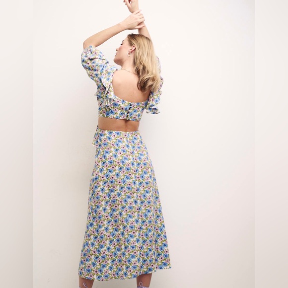 S O L D. Nobody's Child Puff-Sleeve Cutout Dress size 8 - Picture 2 of 12